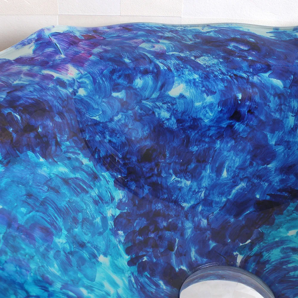 Раковина для ванной комнаты из закаленного стекла креативный умывальник в форме умывальника над столешницей умывальник LO712917