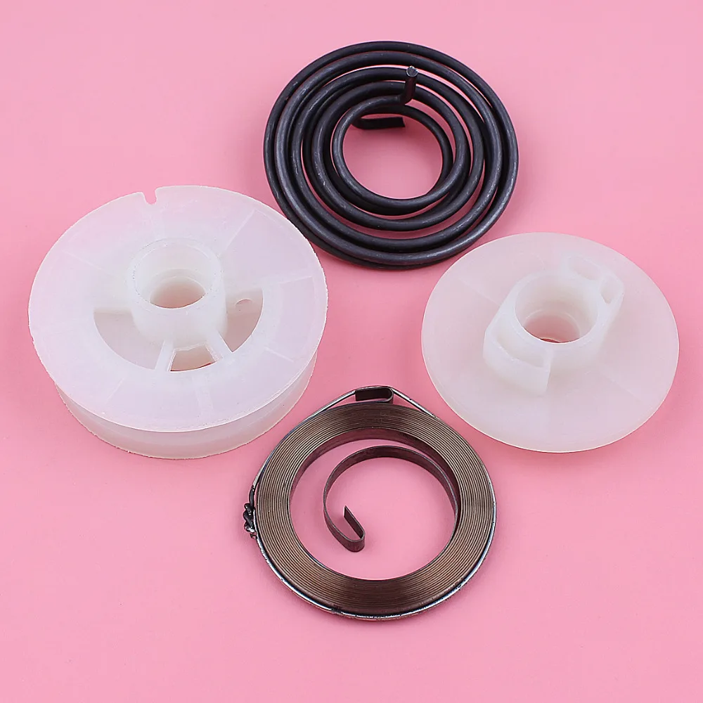 Brush Cutter Accessories Recoil Rewind Starter Driver Pulley Spring Kit For Husqvarna 128LD 128C 128CD 128R Gas Line Lawn Trimmer Edger Brush Cutter Part