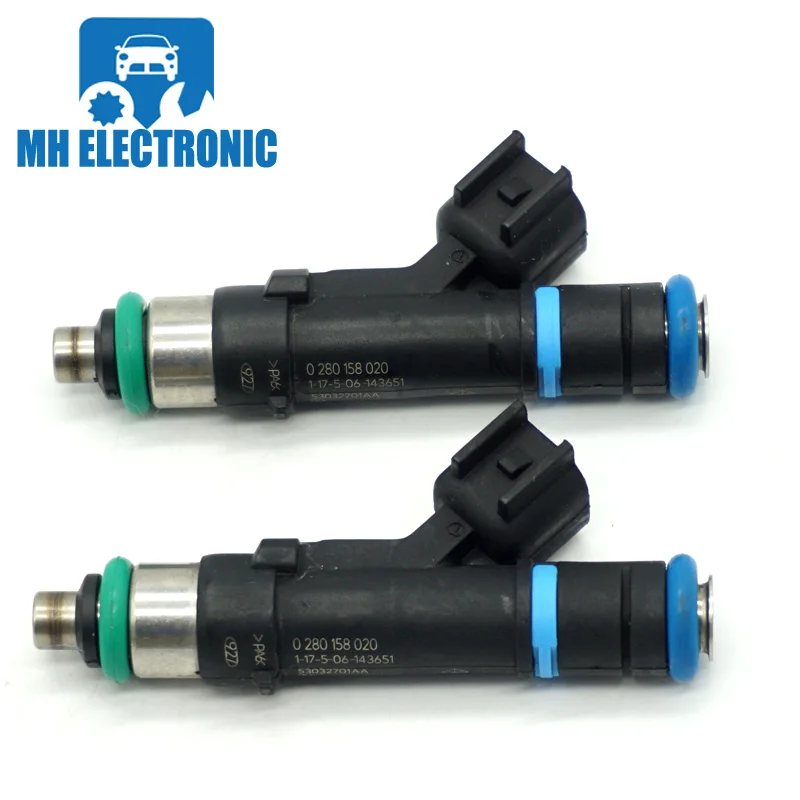 MH Electronic 2PCS Fuel Injector Nozzle 0280158020 53032701AA for Jeep
