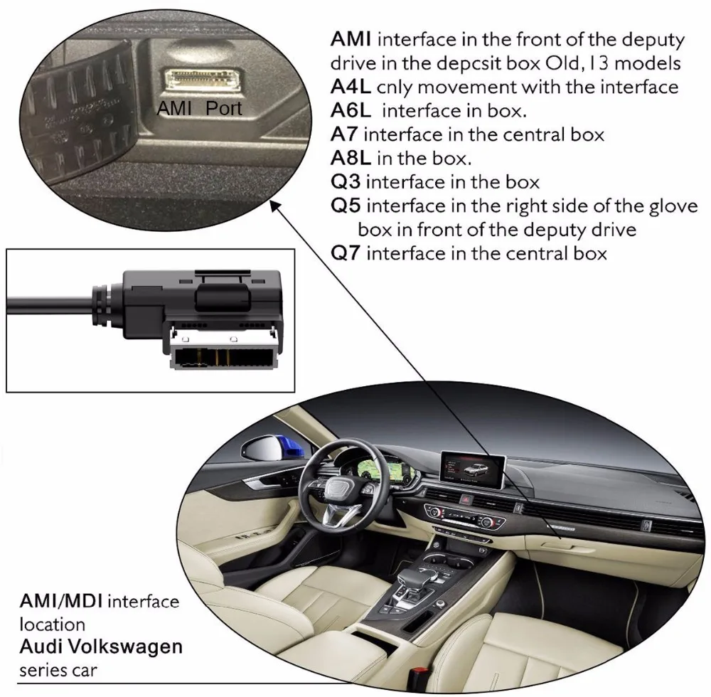 USB Женский Bluetooth музыкальный адаптер 4,0 к MMI 2G AMI MDI аудио кабель+ USB кабель для Audi A3 A4 A5 A6 A8 Q7 S4 серии Volkswagen