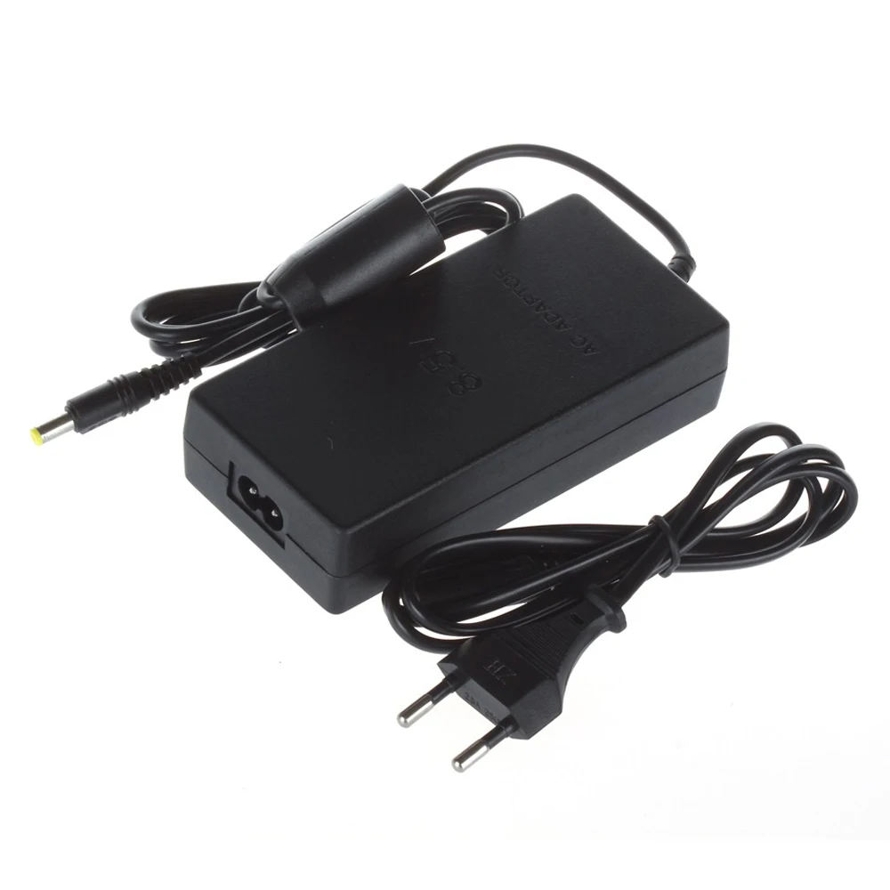ЕС Plug адаптер переменного тока зарядное устройство Кабель питания для PS2 консоли тонкий черный