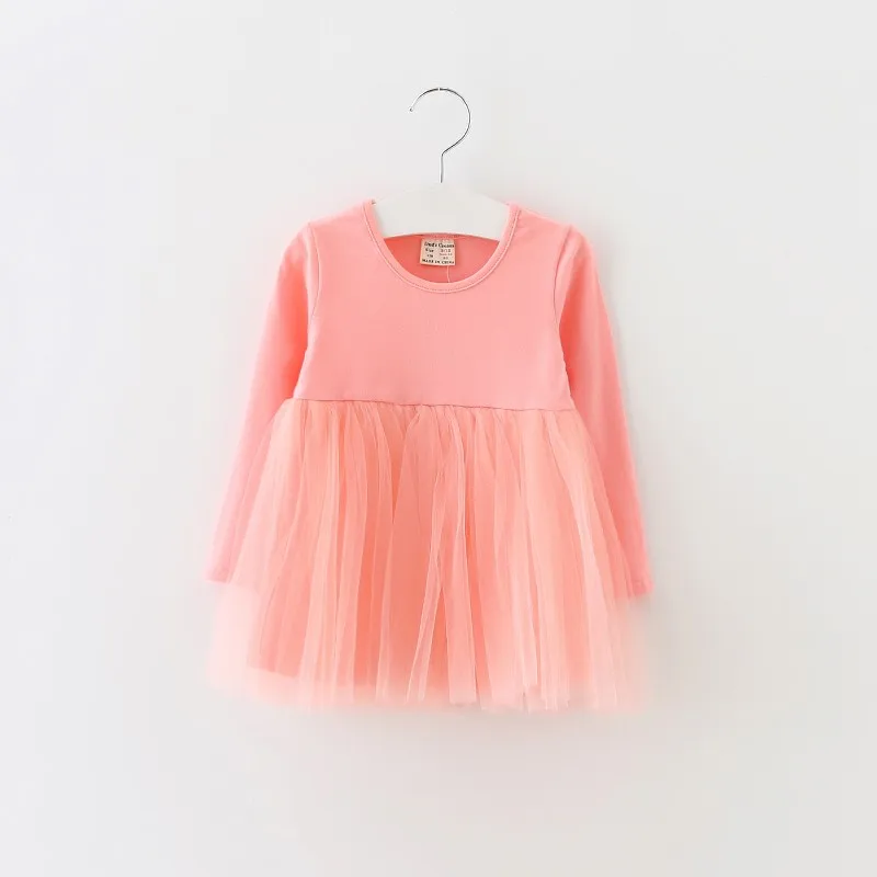 2016 Bebiesbaby White Lace Baby Girls Dress Long Sleeve Autumn Party Wedding Pink Dress 9M-3T Black Infant Kids Children's Dress (34)