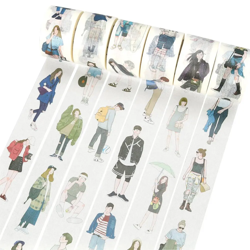 Модная молодежная васи лента DIY стикер s Скрапбукинг этикетка для маскирующей ленты наклейка канцелярские товары