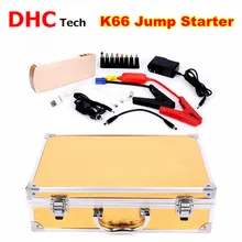 Новое поступление K66 автомобиль скачок стартер портативный автомобильный аккумулятор Зарядное устройство Мощность банка 18000 мА/ч, 12 V пусковое устройство бензин дизельный автомобильный стартер