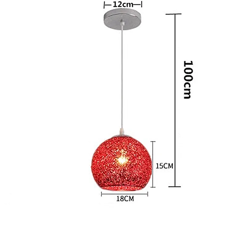 Современный потолочный светильник из кованого алюминия, подвесной светильник, винтажный барный светильник, кухонный офисный СВЕТОДИОДНЫЙ Красочный металлический светильник, светильники - Цвет корпуса: RED