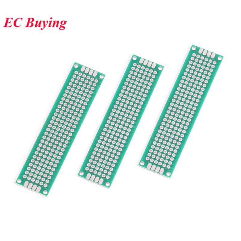 5 шт. 2x8 см двухсторонний Прототип PCB универсальная печатная плата DIY для Arduino 2 54 мм