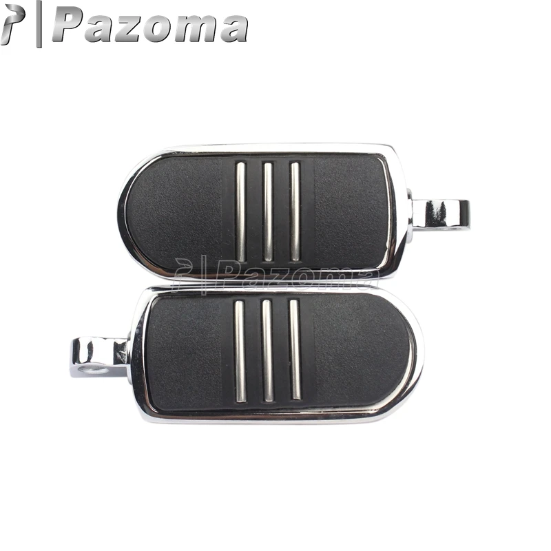 

1 Pair Motorcycle Chrome Stream-Liner Footrest Highway Bar Engine Guard Foot Pegs Mount for Harley Touring Heritage Softail