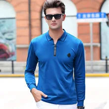 2017 Hot Sale Fashion Men Polo Shirt Long Sleeve Cotton Shirt Spring Autumn Male Casual Full Sleeve Shirt Size M-3XL