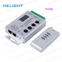 DC5-24V rf4keys hc008 programável rgb led pixel controlador 133 modos de efeito para ws2812 ws2811 2801 led tira fita de luz