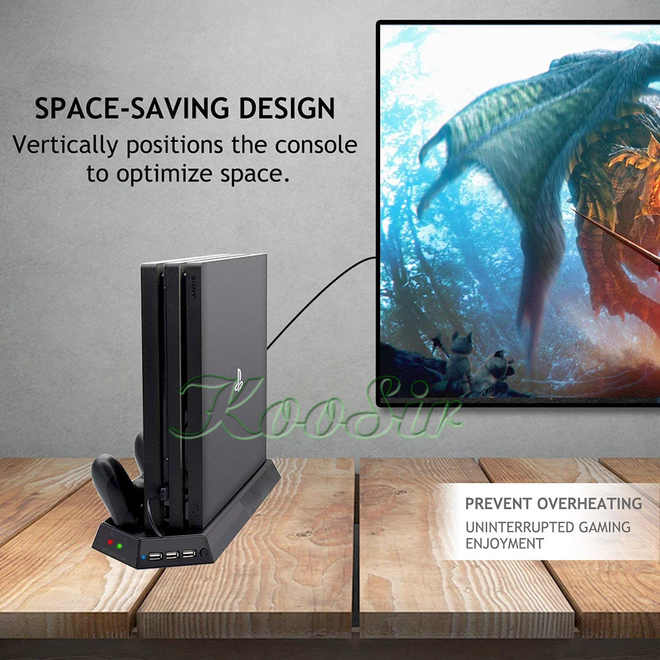 PS Play Station 4 PRO охлаждающий вентилятор подставка для контроллера Sony Playstation PS4 Pro