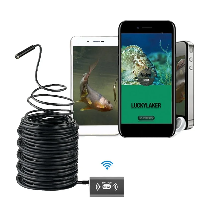 10m15m Беспроводной Wi-Fi рыболокатор HD камера ночного видения для подводная камера для рыбалки для смартфонов Android iOS