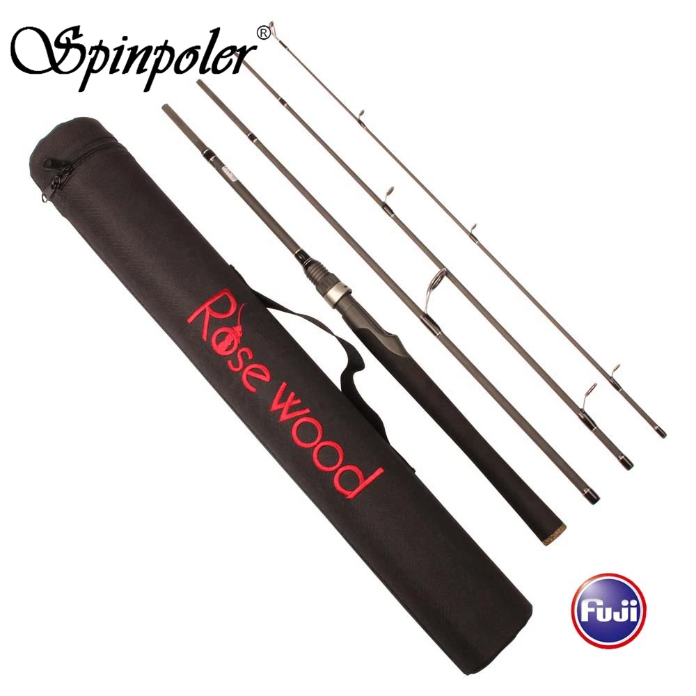 Высокоуглеродистая рыболовная удочка Spinpoler Fuji 1 98 м 4 секции 1/8 3/8 унций 3 5 10 6