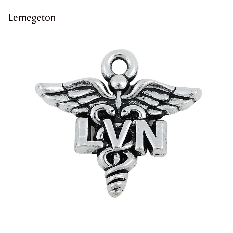 

Lemegeton 10pcs LVN/LPN Licensed Vocational Nurse Charms for DIY Jewelry Making Congratulation Graduation Gift