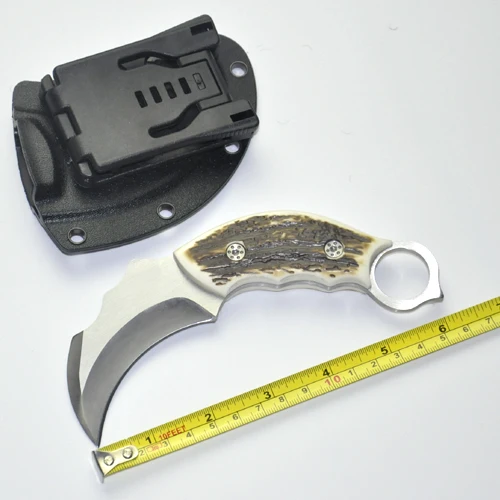 

Outdoor Karambit knife Hunting Knives Camping Tool Survival Tactical Knife Stainless steel claw knife + ABS plastic Sheath