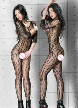 

Sexy Stripe Zebra Trajes Hot Lingerie Sexy Sack apertado intimates Produtos Do Sexo mulheres Peluches Bodystocking Open Crotch