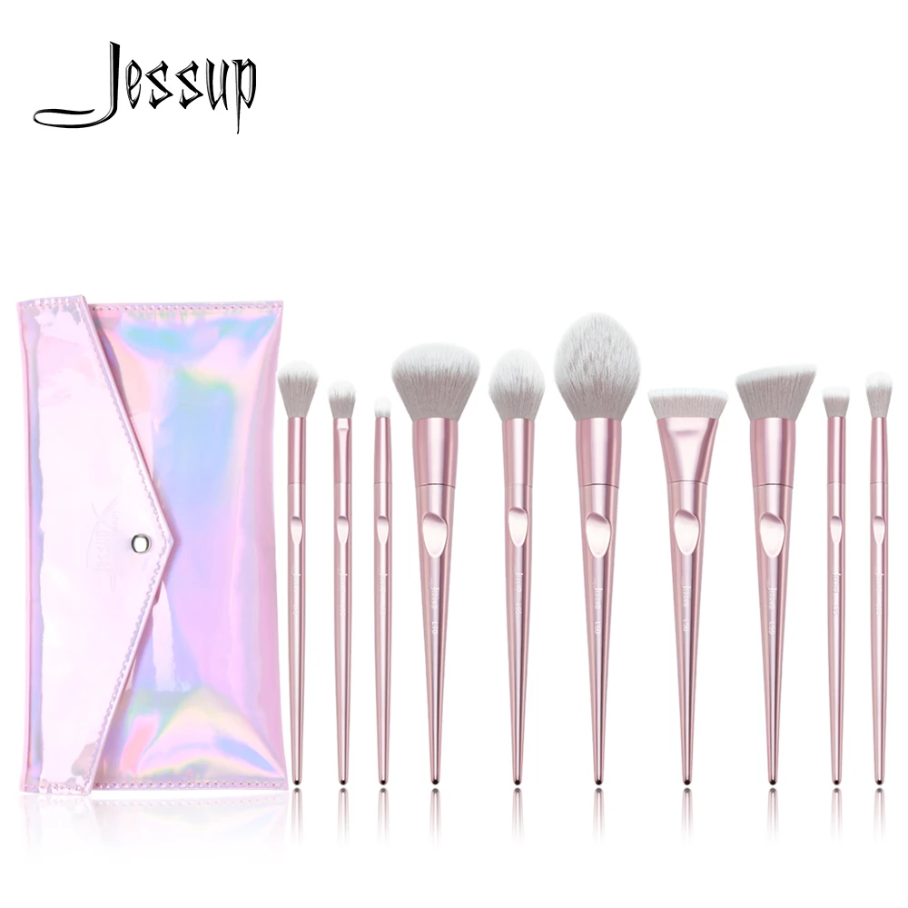 New Arrival Jessup brushes 10pcs Pink Makeup brushes set beauty Make up brush & 1PC Cosmetic bag women blush Powder Foundation New Arrival Jessup brushes 10pcs Pink Makeup brushes set beauty Make up brush & 1PC Cosmetic bag women blush Powder Foundation