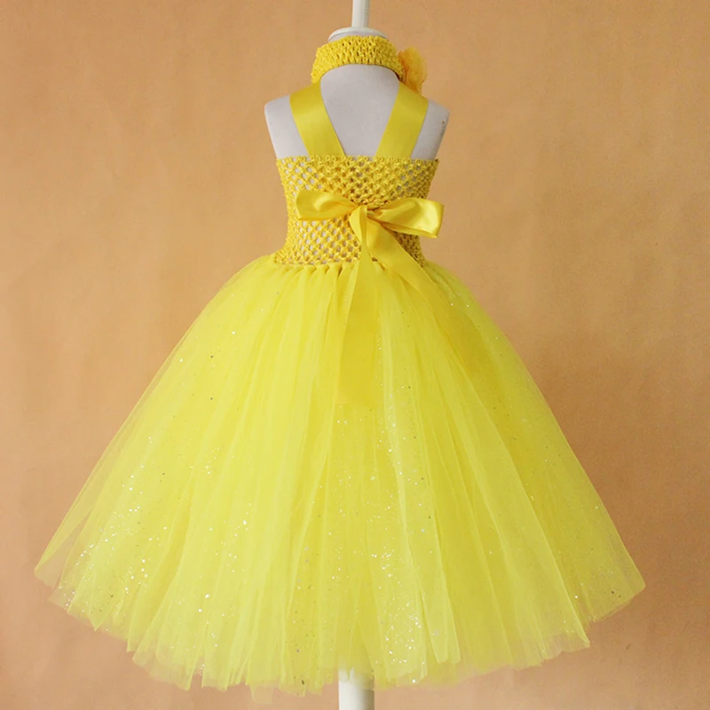 vestido festa amarelo infantil
