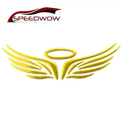 SPEEDWOW Бесплатная доставка Автомобильный Стайлинг Новый 3D Крылья ангела стиль наклейка Демон автомобиль эмблема логотип бумага 3D