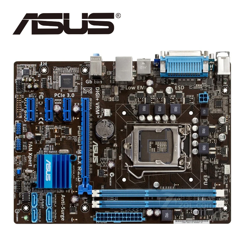 Настольная Материнская плата Asus P8H61 M LX R2.0 H61 Socket LGA 1155 i3 i5 i7 DDR3 16G uATX UEFI BIOS