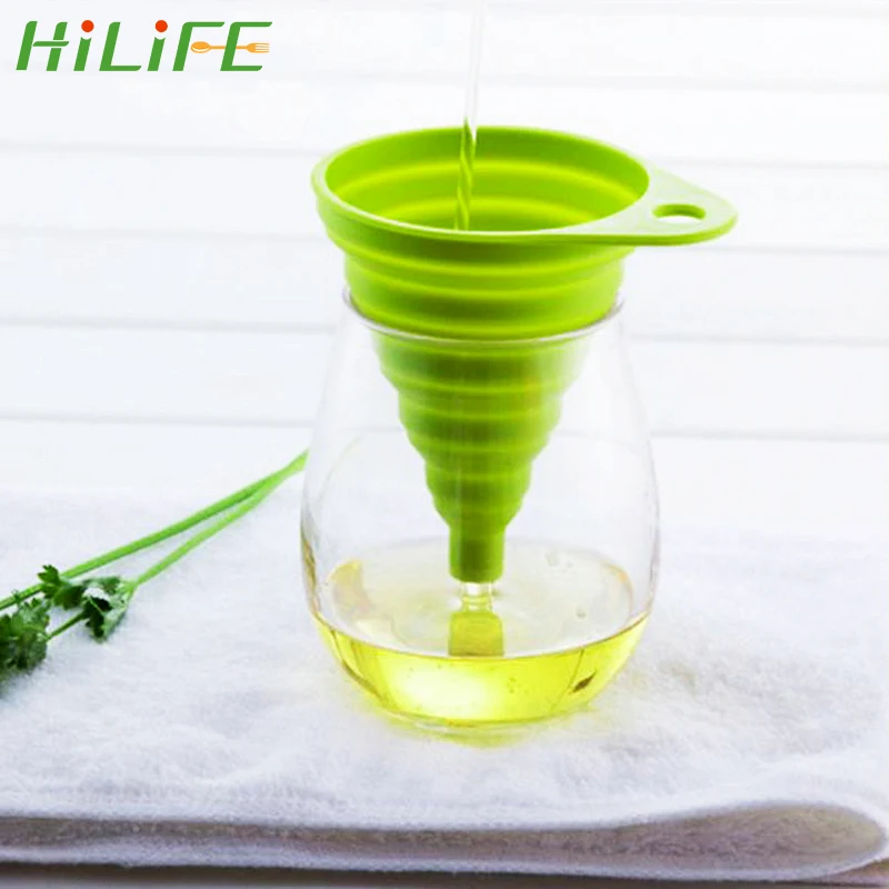 

Hopper Accessories Portable Mini Silicone Cooking Tools Collapsible Style Funnel Gadgets