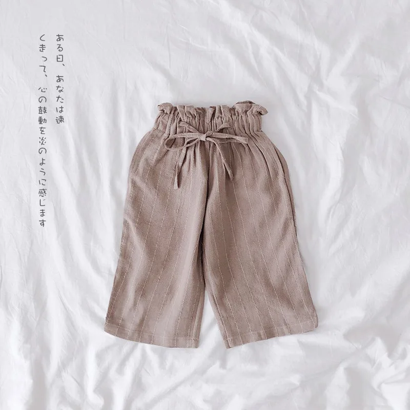 

Autumn 2018 baby girls fashion loose wide leg pants kids casual all-match trousers infant children fashion pants