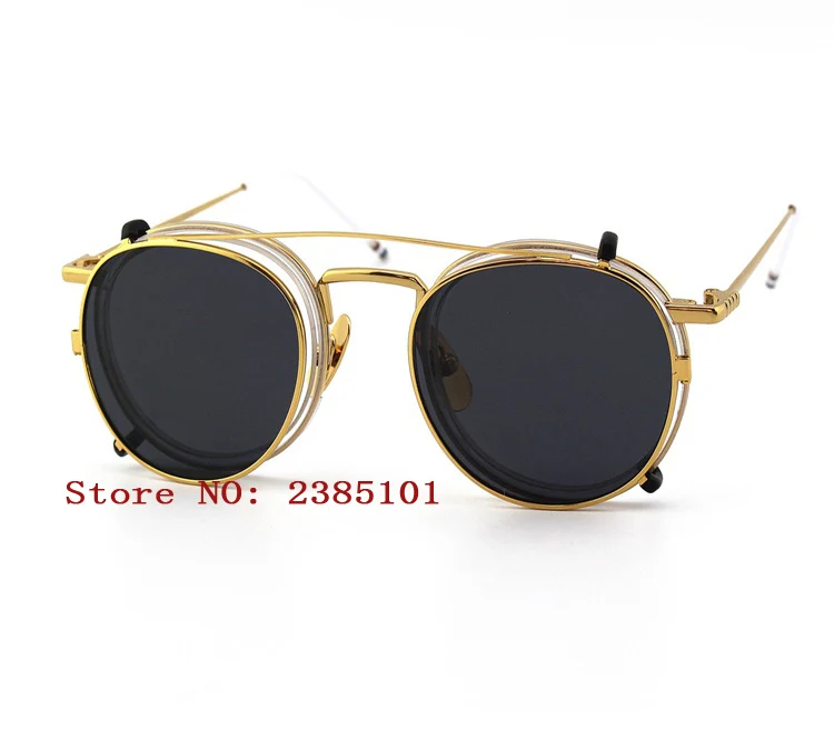 Очки унисекс Gafas De Grau, оптические круглые солнцезащитные очки, оправа TB710, солнцезащитные очки, оправа для очков, очки с зажимом, солнцезащитные очки для мужчин и женщин