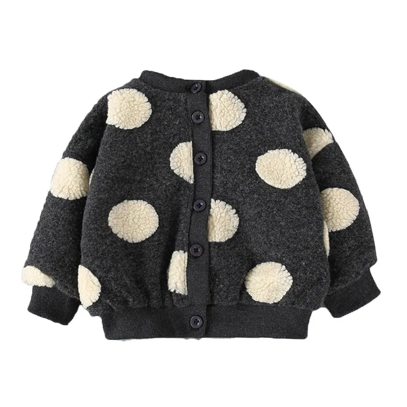 

Baby Clothes Coat Winter Baby Girl Coat Cute Dot Kids Clothes Cotton Thick Jacket Children Clothing