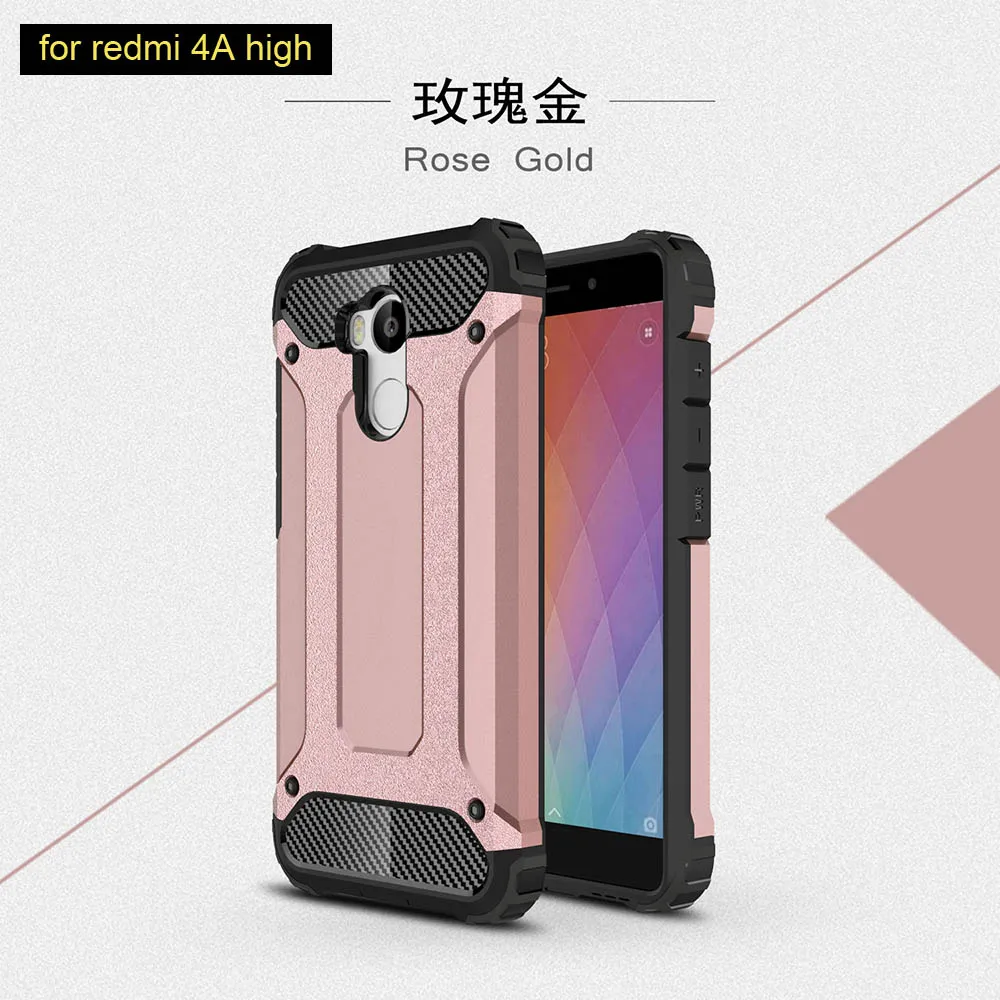 OUDINI PC+ TPU Защитный чехол для Xiaomi redmi 4, Стандартный чехол, Модный Роскошный чехол для redmi 4, высокий чехол для телефона, удобный противоударный чехол - Цвет: rose gold