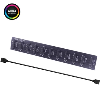 

En-Labs 12V AURA RGB Lighting Hub, 7 or 10 port RBW LED Lightning Synchronous Extension for AURA Motherboard for GIGABYTE,ASUS