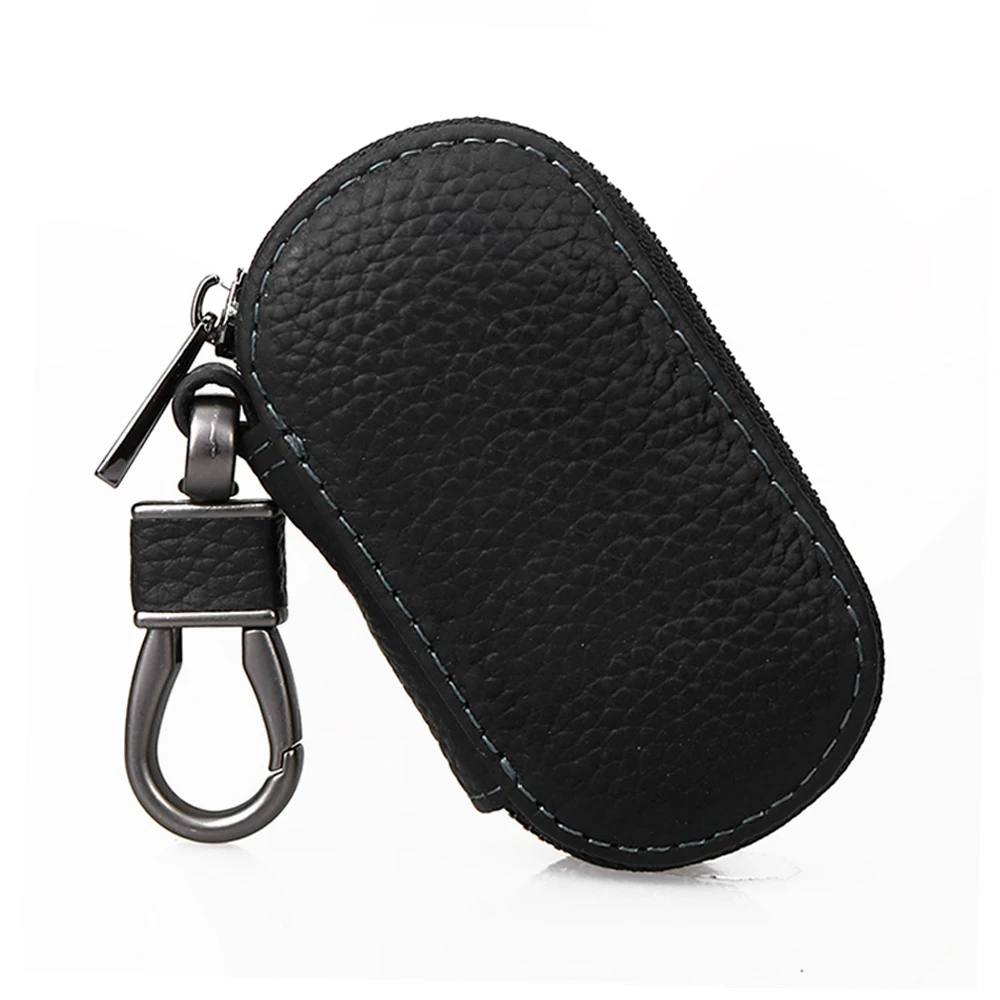 

Genuine Leather Key Case Men & Women Multifunction Organizer Wallet Holder Smart Housekeeper Keychain Mini Card Bag