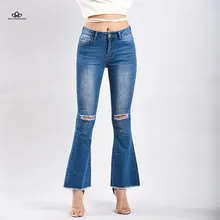 Bella Philosophy осень зима женские джинсы синие расклешенные женские джинсы брюки эластичные повседневные узкие джинсы винтажные с кисточками