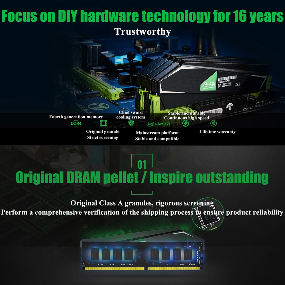 Оперативная память MAXSUN ddr4 4/8/16 ГБ 2666/3000 МГц 288pin напряжение памяти 1 2 В пожизненная