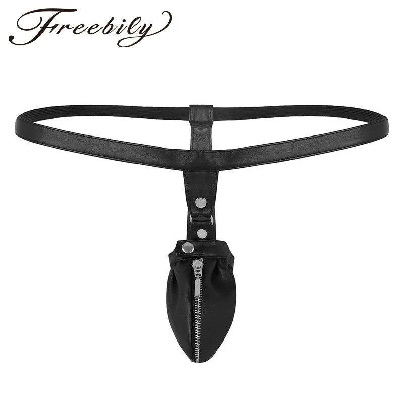 

Mens Lingerie Jockstraps Gay Male Panties Bulge Pouch with Zipper Low Waist Open Back G-string Thong Underwear Underpants