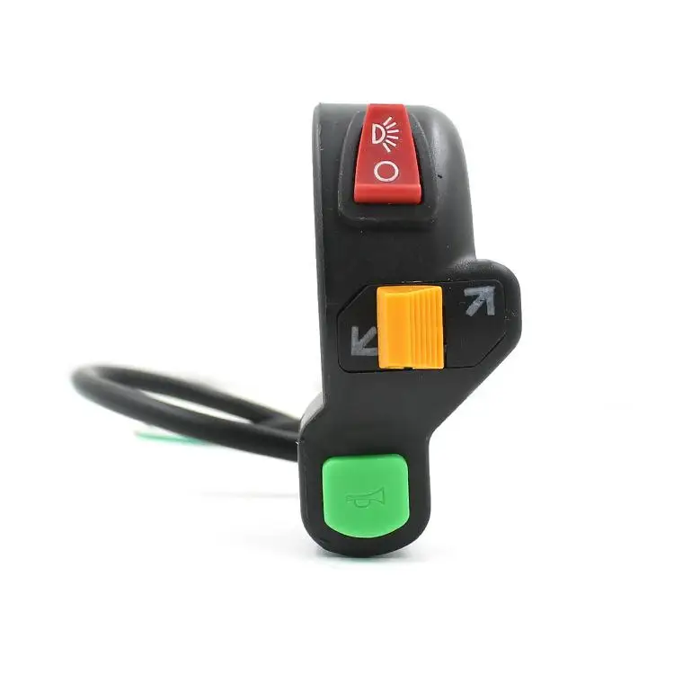 

LumiParty 3 in 1 Combination Switch Turn Signal Horn Modification Switch for Electric Bike Motorcycle Control headlights r30