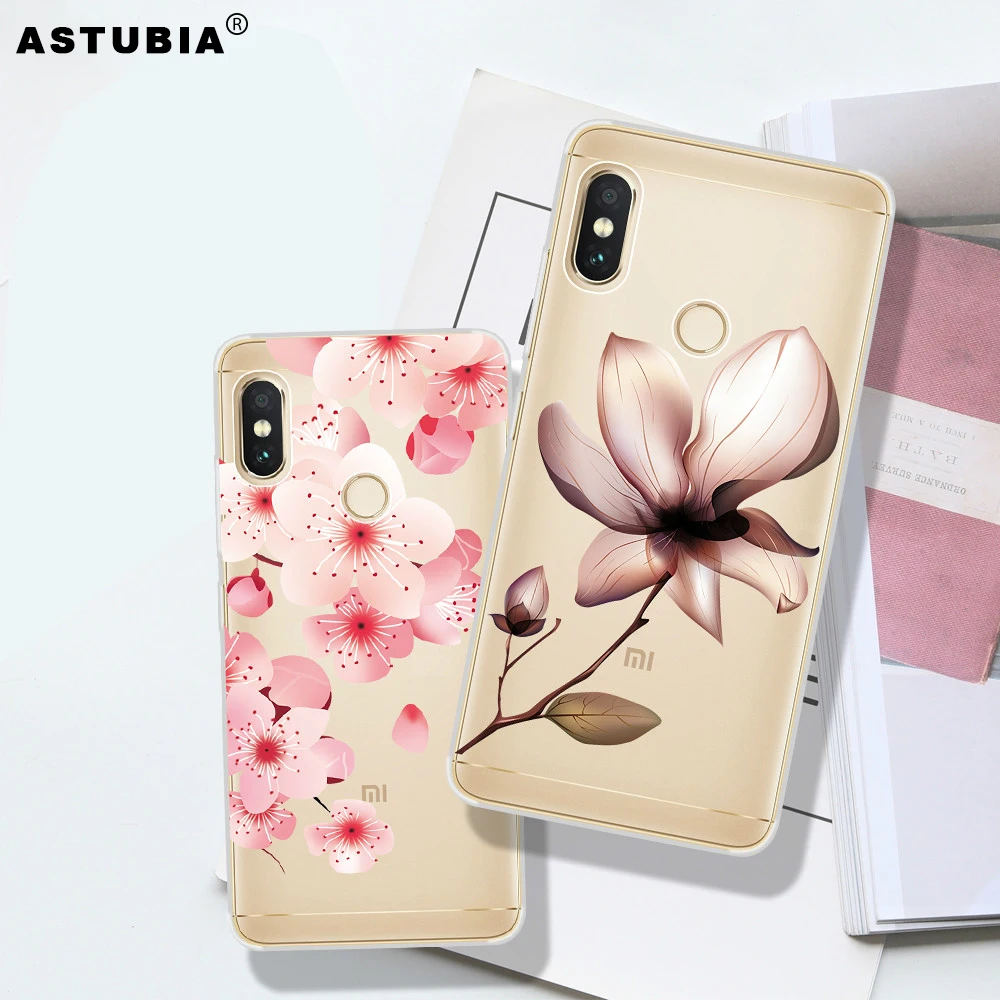 

ASTUBIA Coloful For Xiaomi Redmi Note 5 Pro Case Silicon Soft TPU Cover For Redmi Note 5 Pro Transparent Flower Pattern Fundas