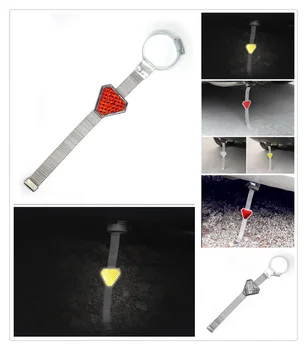 

Auto parts metal static belt car warning triangle decorative strip for Toyota FJ Cruiser RAV4 CROWN VIOS LAND CRUISER