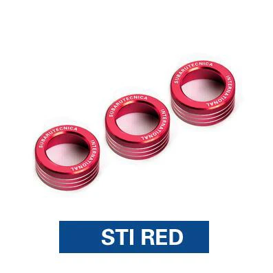 SRXTZM для Subaru BRZ Toyota 86 AC крышки ручек интерьера STI TRD украшения автомобиля кондиционер переключатель ручки с кольцами - Название цвета: STI Red