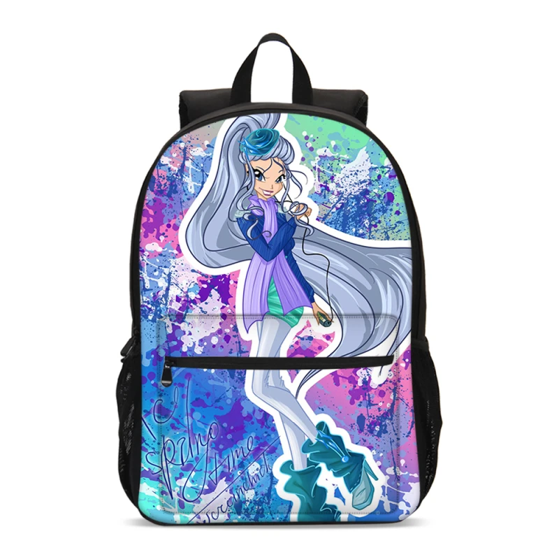 

VEEVANV Cute 3D Cartoon Anime Winx Club Backpacks For Girls School Bag Women Travel bagpack Casual Shoulder Bags Mochila Escolar