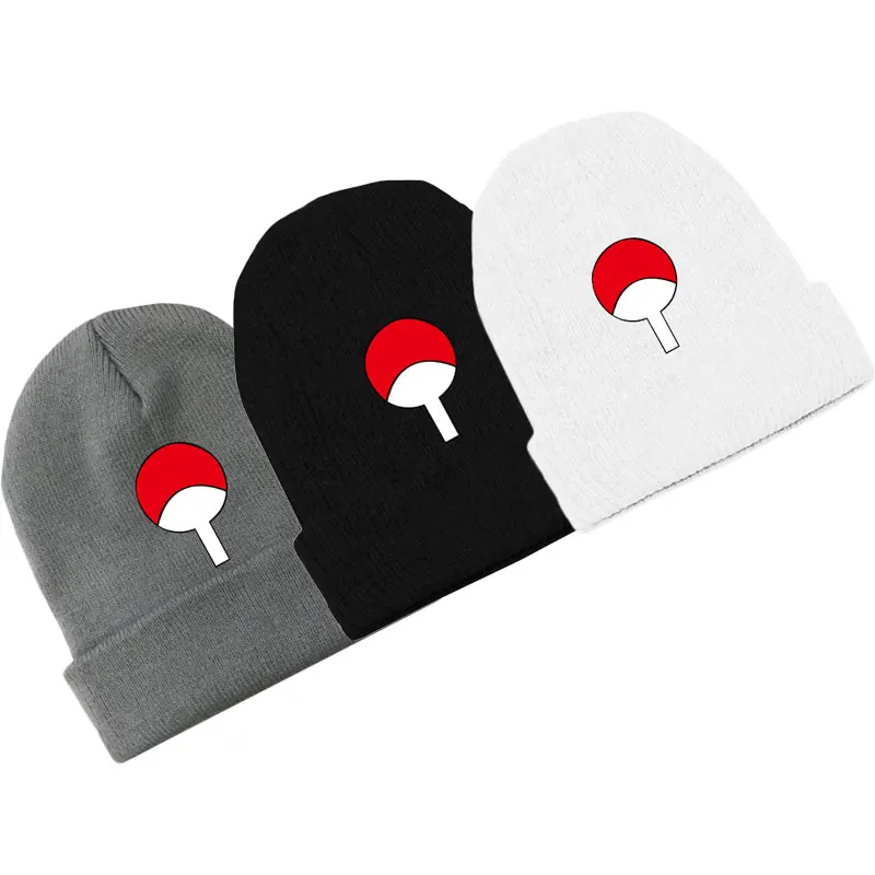 Мода «унисекс»; Симпатичные Аниме Хокаге клан Учиха Саске шапочка из хлопка Вязаные Лыжные Лыжная шапочка зимняя шапка для косплея, теплая одежда для девочек, подарок на день Святого Валентина