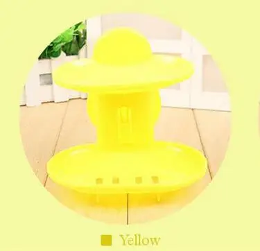 Ванная комната двухслойная сильная присоска мыльница с водоотводом держатель мыльница магазин - Цвет: Цвет: желтый