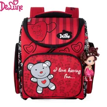 Bolsos de Escuela los niños para Las Muchachas Lindas Del Oso Impermeable Mochilas Ortopédica Mochila Mochila Escolar Niños Mochila 1-5 Grado Escolar
