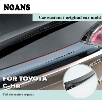 

NOANS Car Styling Rear Trunk Tail Trim Cover Stickers Sequins Stickers For Toyota CHR C-HR CH R 2018 2017 2016 Accessories