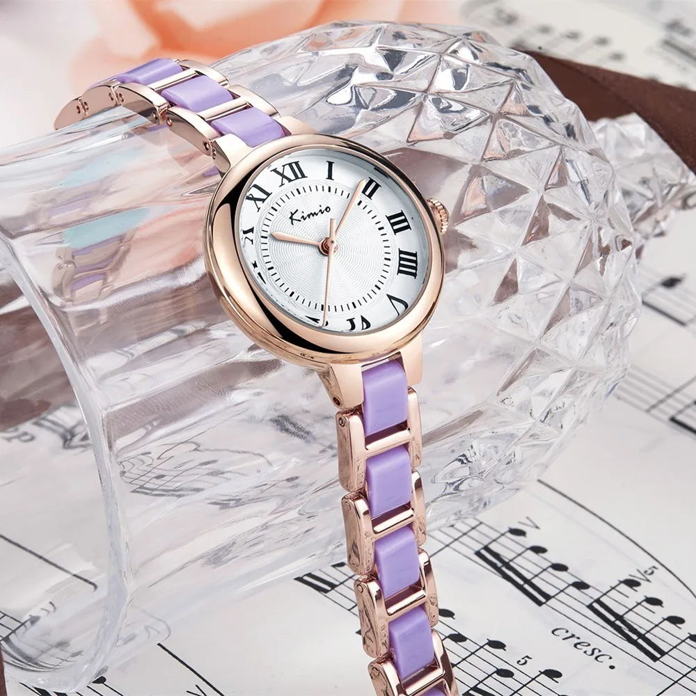 KIMIO Retro Watch For Women Clock Roman Numerals Color Band Rose Gold Bracelet Women's Watches Brand Luxury Fashion Ladies Watch KIMIO Retro Watch For Women Clock Roman Numerals Color Band Rose Gold Bracelet Women's Watches Brand Luxury Fashion Ladies Watch