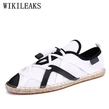 Дизайнерская холщовая обувь; мужские лоферы; tenis masculino adulto mocassin homme alpargatas; Мужская обувь; повседневные мужские эспадрильи
