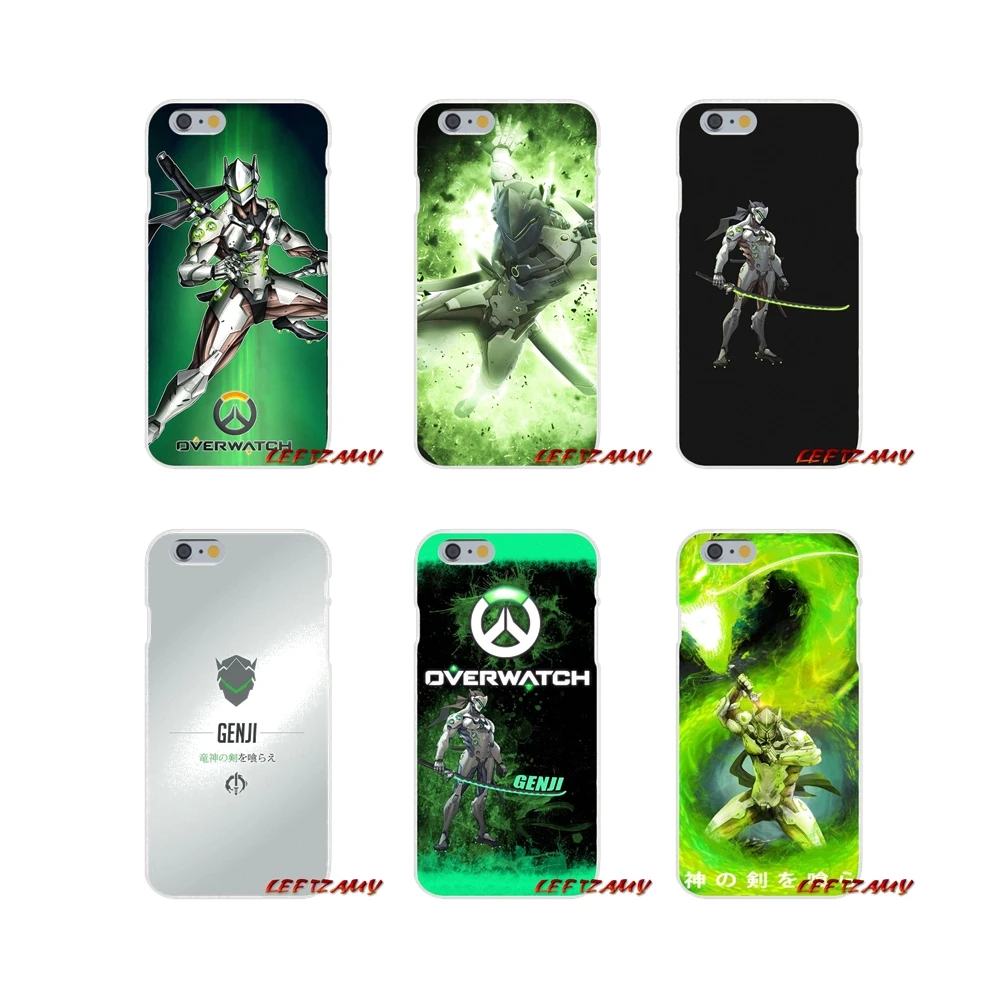 

TPU Transparent Case Cover game Overwatch OW Character Genji For iPhone X XR XS MAX 4 4S 5 5S 5C SE 6 6S 7 8 Plus ipod touch 5 6