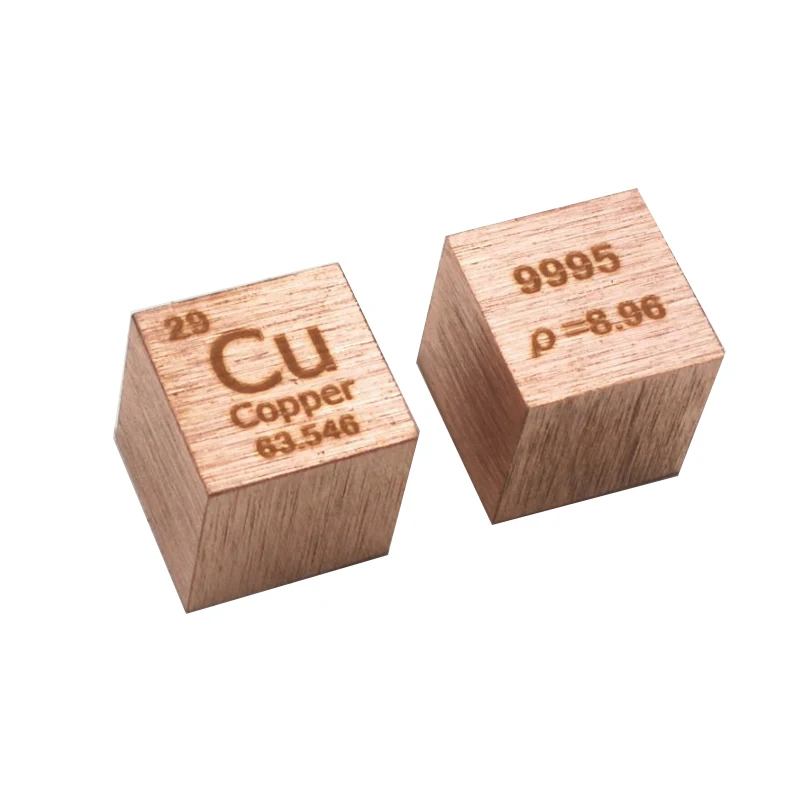 

Copper Metal 10X10X10mm Density Cube 99.95% Pure