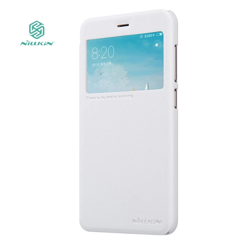

Nillkin for Xiaomi Redmi 4X Case Cover Flip PU Leather Back Cover Redmi 4X Phone Case View Window Protective Shield Shockproof