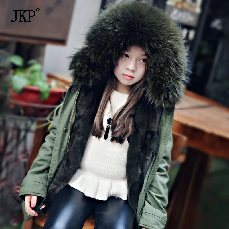 g e Hiver Manteau Rex Doublure Détachable b c En De f Capuchon A d Col Veste Outwear Femme Fourrure Raton 2017 Laveur Grand Armée Parkas À Lapin Vert wZpz4H