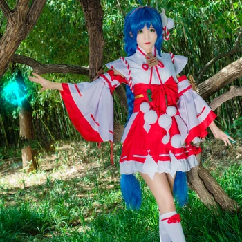 

Game Glory of the king Costume Da Qiao Cosplay Christmas Skin Red Dress Skirt Girls Halloween Outfit