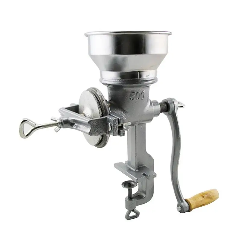 

Manual Grain Grinder Hand Crank Cast Iron Table Clamp Corn Coffee Food Wheat Mill
